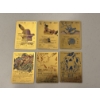 Image 1 : 6 - Pokemon Limited Edition Gold Plated Trading Cards - 2024 Gold Cards