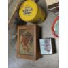 Image 2 : Storage Tote With Vintage Tins, Ice Crusher Machine, Gas Shaver & More!