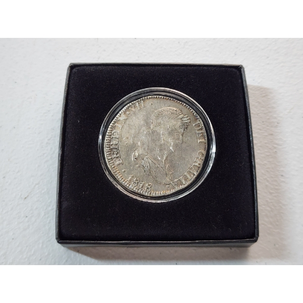 1818 Mexican War of Independence Zacatecas 8 Reales Silver Coin ASW: 0.7859oz