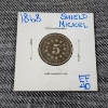 Image 2 : 1868 United States Shield Nickel ~ Early 5 Cent Coin in Good Condition!