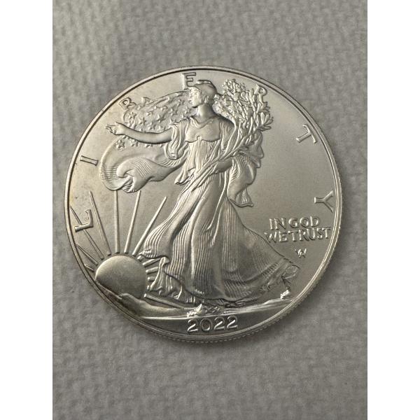 2022 - W United States Silver Eagle .999 Fine Silver One Ounce Coin - Mint Condition