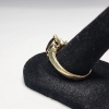 Image 3 : Beautiful 10K Gold Ring with Deep Red Center Stone - Size 10 - TW: 5.3g