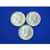 Image 1 : x3 40% Silver Kennedy Half Dollars: 1967, 1966, 1967 Face Value: $1.50