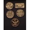 Image 2 : 5 Different .999 Fine Copper One Troy Ounce Coins & Bar