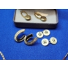 Image 4 : Lot of Assorted Costume Fashion Jewelry - Gold-Toned Necklace, Earrings, Cufflinks