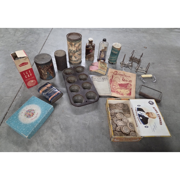 Interesting Vintage Collectables Group Including Bank Clipboard Rings, Ice Bag, Toilet Paper Roll & 