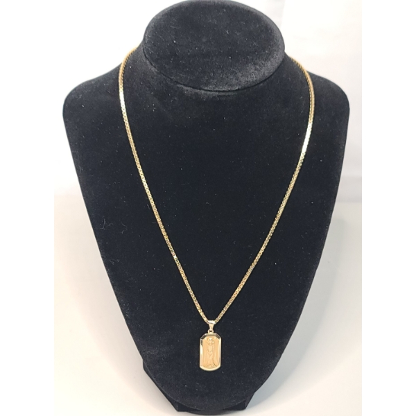 14K Gold 'Guardian Angel" Pendant On 14K Gold 18" Chain - Total Weight: 12.4g