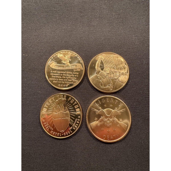 4 - Rare Copper Rounds - 2nd Amendment & Trump Attempted Assassination Copper Coins - I Troy Oz