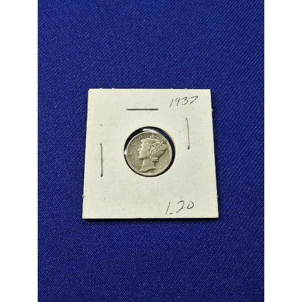 1937 Silver Mercury Dime - Great Condition