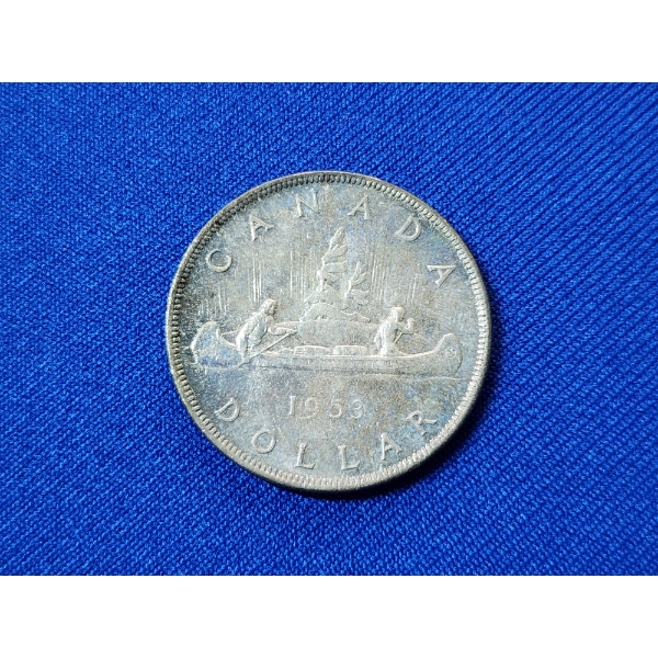 1953 Canada 80% Silver Dollar / ASW: 0.6oz