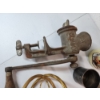 Image 7 : Assorted Collectibles / Home Items: "Cheer Up" Sign. Indians Nightlight, Meat Grinder, "Baby" Mug