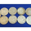 Image 3 : x9 Assorted Year 90% Silver Franklin Half Dollars FV: $4.50