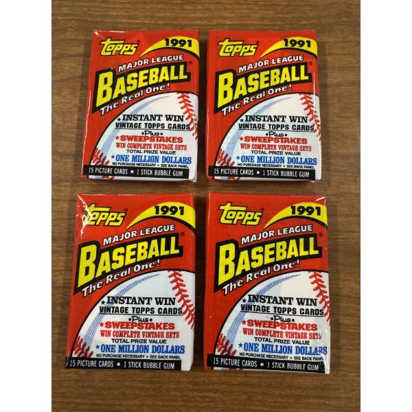 4 - 1991 Topps Major League Baseball Wax Packs - Mint Condition