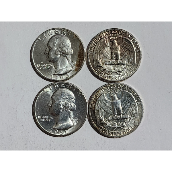$1.00 Face Value in 90% Silver Quarters - Great Condition