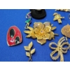 Image 2 : Assorted Gold-Tone Costume Jewelry: Rings, Pins, Pendant