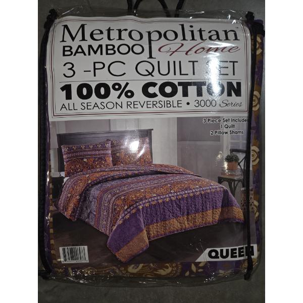 New Metropolitan Queen Comforter Set In Gorgeous Purple Shades