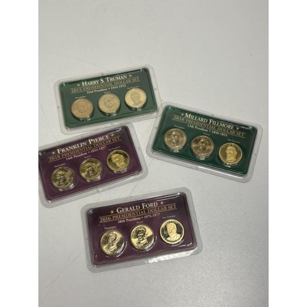 Presidential Dollars - FV $ 12 - Harry S. Truman 2015 - Franklin Pierce 2010 - Millard Fillmore 2010
