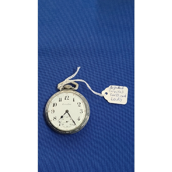 Cervitus Swiss 7 Jewels Open Face Pocket Watch - Works