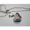 Image 3 : Sterling Silver Hershey's Kisses Charm, Chain, Clasp - Total Weight: 4.1g