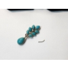 Image 4 : Sterling Silver Rings and Pin: Turquoise and Pearl Flower - Total Weight: 28.4g