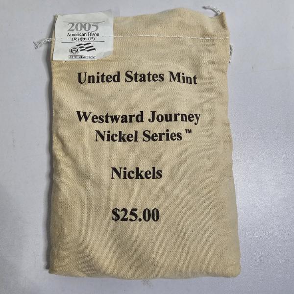 2005 United States Mint Westward Journey Nickel Series American Bison Design P Nickels - FV: $25.00