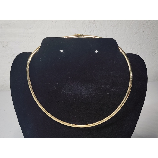 Excellent 14K Yellow Gold Omega Collar Necklace - TW: 24.1g