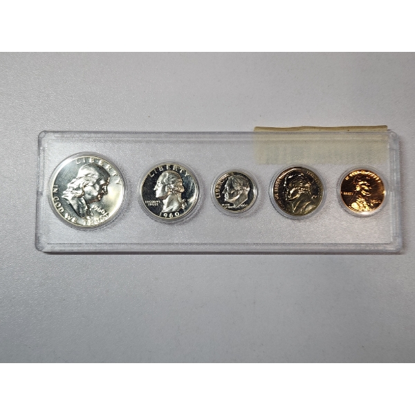 United States 1960 Mint Set: 90% Silver Half Dollar, Quarter, Dime