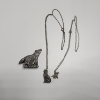 Image 1 : Unique Wolf Jewelry Set: Pin, Earrings, Necklaces 