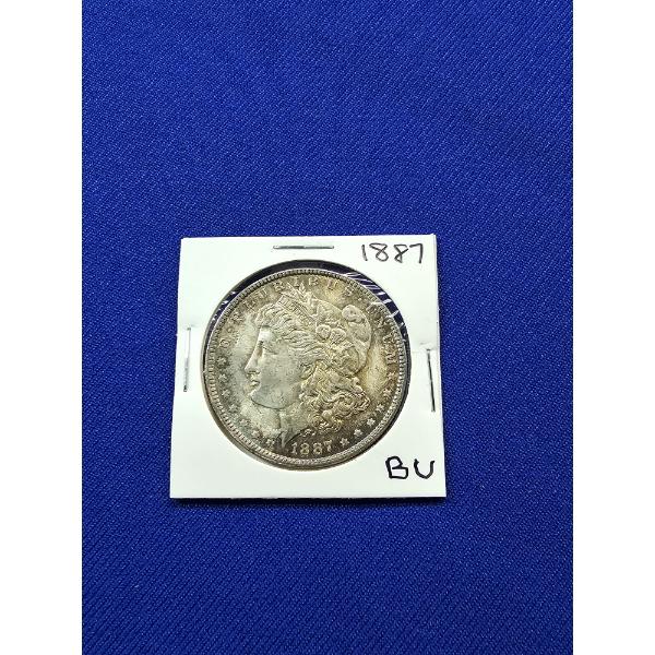 1887 Brilliant Uncirculated Morgan Silver Dollar