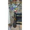 Image 2 : Tall Metal Art Floral Vases As Shown 2 Pc Set - 38" Tall