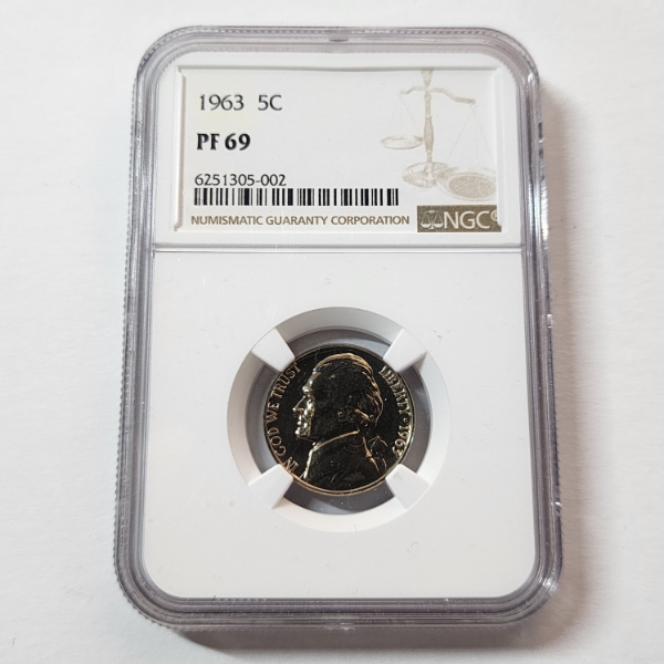 NGC PF69 United States 1963 Jefferson Nickel 