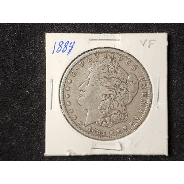 1884-P Morgan Silver Dollar - Incredible VF Condition 90% Silver US Coin