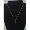 Image 1 : Gorgeous 14K White Gold 16" Necklace With Diamond Drop Pendant - TW: 2.7g