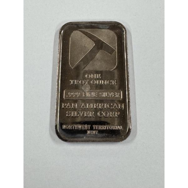 Pan American .999 Fine Silver Troy Ounce Bar - Mint Condition
