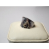 Image 2 : 14K Gold & Sterling Silver Ring w/ Heart Detail - Size 7 - TW: 8.3g