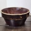 Image 2 : Two Vintage Unmarked Stoneware Mixing or Dough Bowls ~ 10 & 11 Inches Wide!