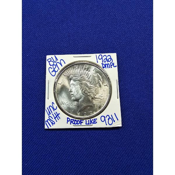 1922 Proof-Like Silver Peace Dollar - BU GEM, Uncirculated - Gorgeous Coin!