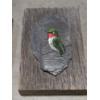 Image 3 : Gorgeous Hand Painted Henry Edinger Slate With Wood Back Bird Paintings