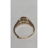 Image 4 : 10K Yellow Gold Ring With Oval Citrine Center Stone With Diamond Accents - Size 7- Weight: 1.9g