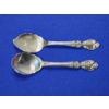 Image 1 : 2 - Gorham Melrose Sterling Silver Scallops Spoons/Serving Utensils - TW: 67.4g