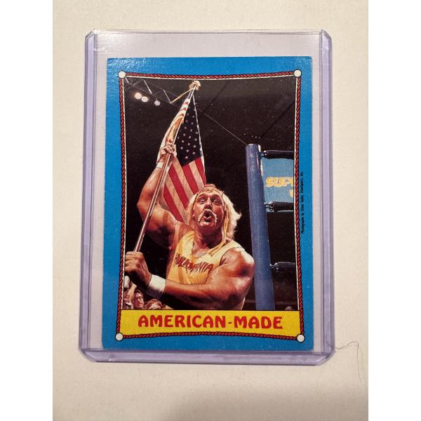 1987 Topps WWE Hulk Hogan American Made Wrestling Card - Mint Condition In Protective Holder