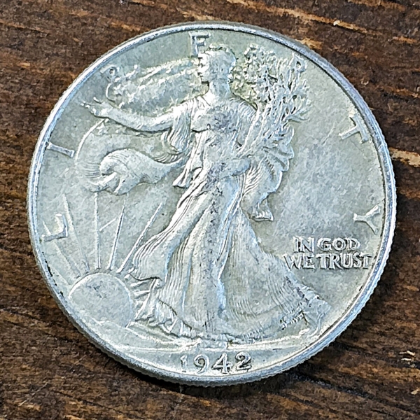 1942 Silver Walking Liberty Half - 90% Silver