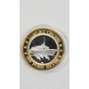 Image 2 : Highly Collectible "Rum Runners" Luxury Cruise Line Gaming Casino Token With .999 Pure Silver Center