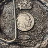 Image 6 : "Wings of Gold" Unique Buffalo Nickel Design Belt Buckle + 1937 Buffalo Nickel