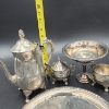 Image 11 : Nice Lot of Assorted Silverplated Items: Pitcher, Trays, Sugar/Creamer Bowl - Total Weight: 6.0 lbs
