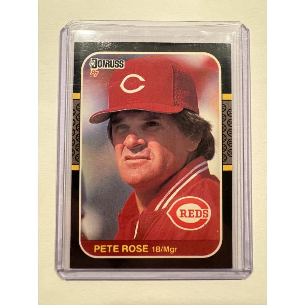 1987 Donruss Pete Rose Baseball Card In Protective Holder - Mint Condition