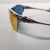 Image 8 : Vintage Oakley Wire Sunglasses 57-18 Polished Chrome Fire Iridium w/ Microfiber Bag