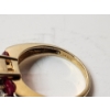 Image 5 : Stunning 10K Gold Ring with Diamonds and Ruby Stones - Total Weight 4.1g - Size 7.8