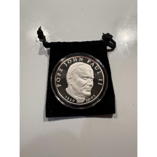Rare Pope John Paul One Troy Ounce .999 Fine Silver Coin - Special Vatican Release - Only 500 Made 