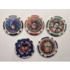Image 1 : Limited Edition BATMAN Clay Poker Chip Set - Mint Condition - Complete Set 5 Chips